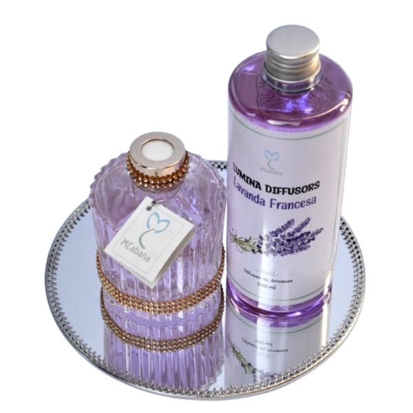 Kit Difusor com Varetas 250ml + Refil 500ml Lavand...