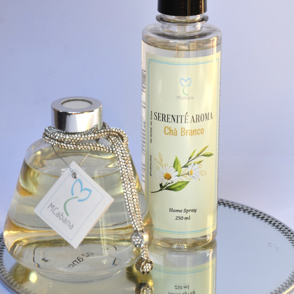 Kit Duplo Chá Branco - 250 ml (Difusor com Vareta...