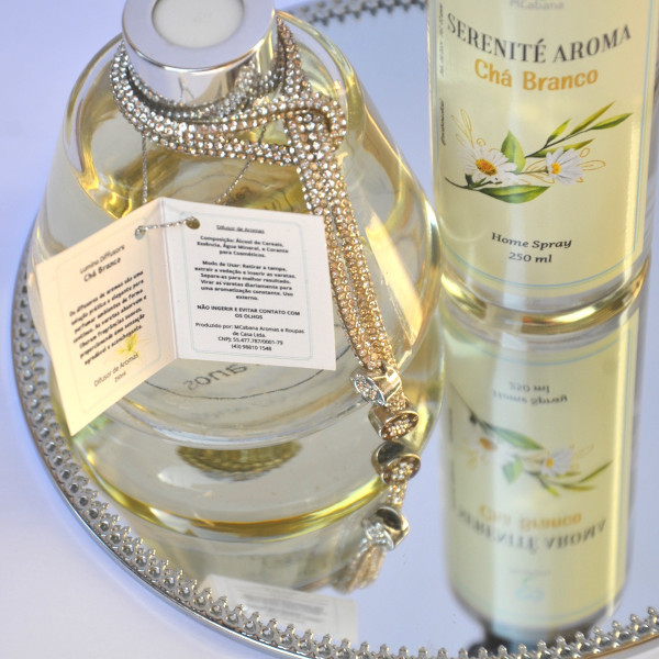 Kit Duplo Chá Branco - 250 ml (Difusor com Varetas + Home Spray)