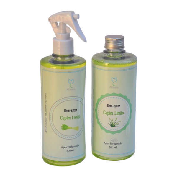 Kit Bem-Estar Capim Limão: Água Perfumada (500ml...