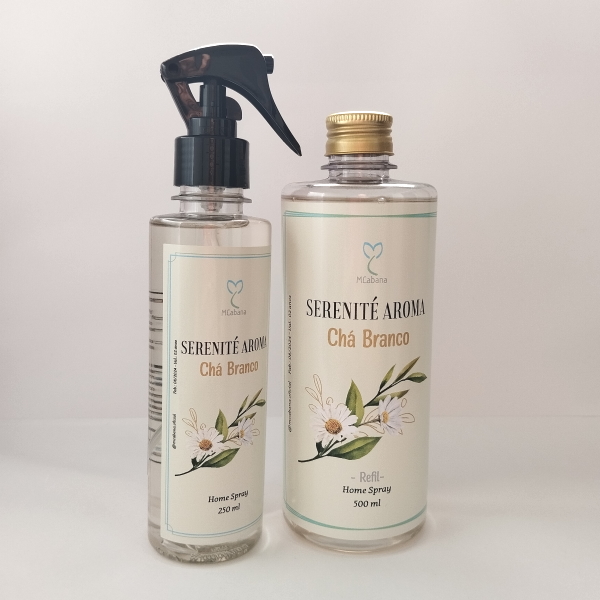 kit Home Spray - 250 ml + Refil - 500 ml Chá Bran...